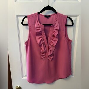 J.Crew pink ruffled sleeveless blouse - Size S